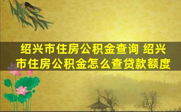 绍兴市住房公积金查询 绍兴市住房公积金怎么查*额度